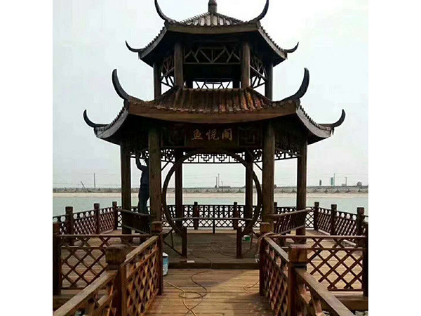 雙層六角圓門(mén)亭